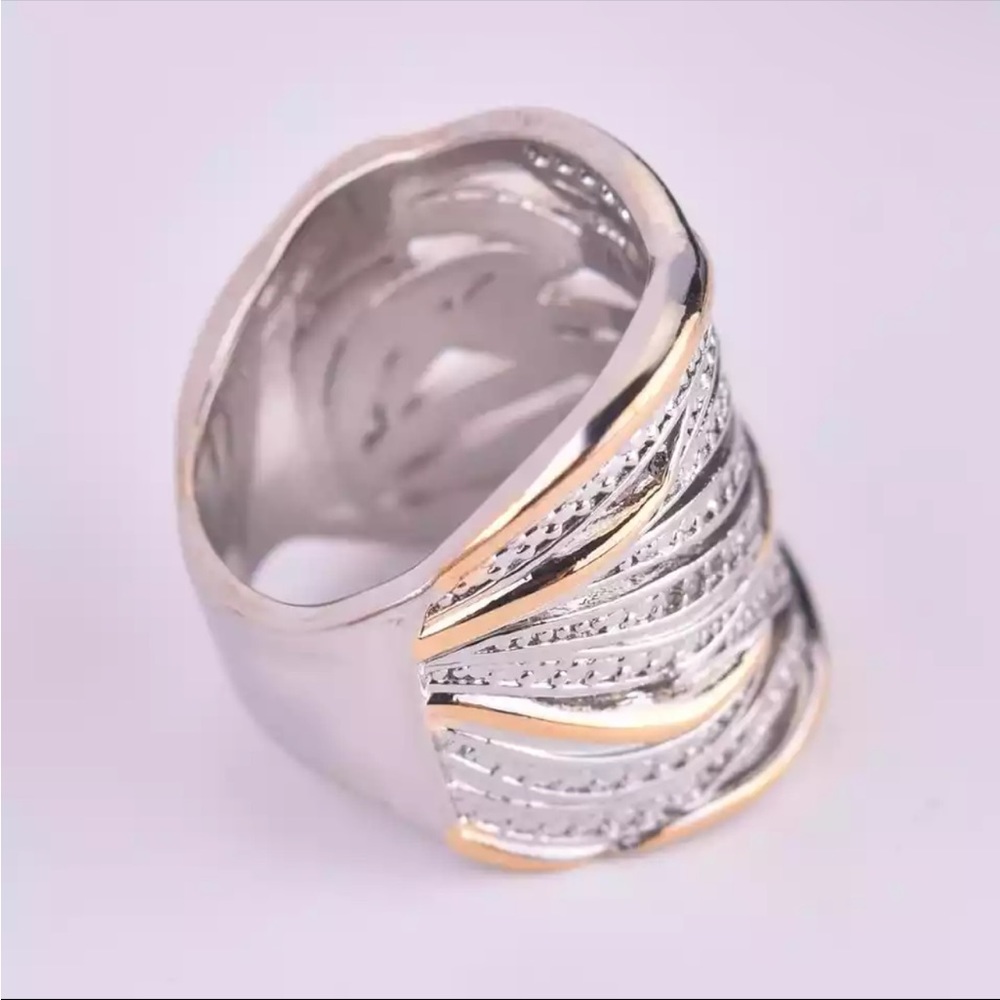 New Vintage 925 Silver Ring White Promise Wedding Band Ring - Picture 3 of 6